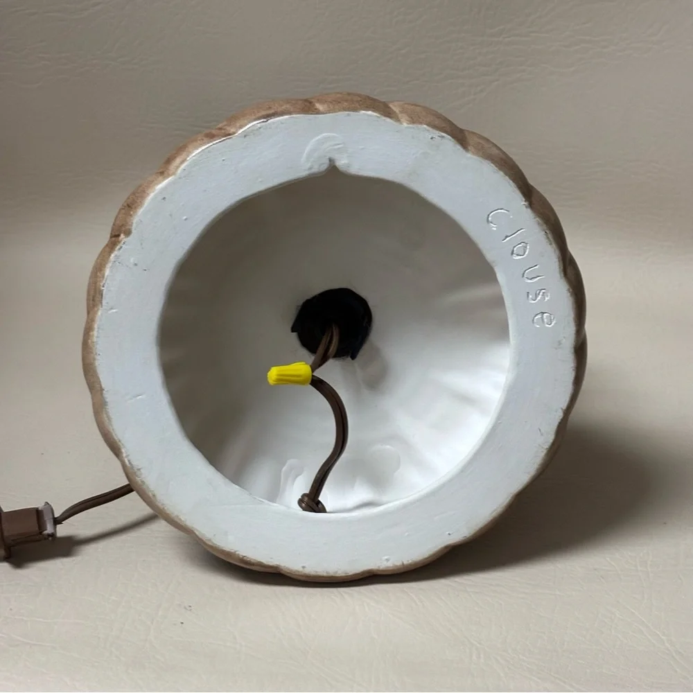 Vintage ceramic Owl & Baby lamp, often identified as a "TV lamp" from the 1970s. - Picture 8 of 8